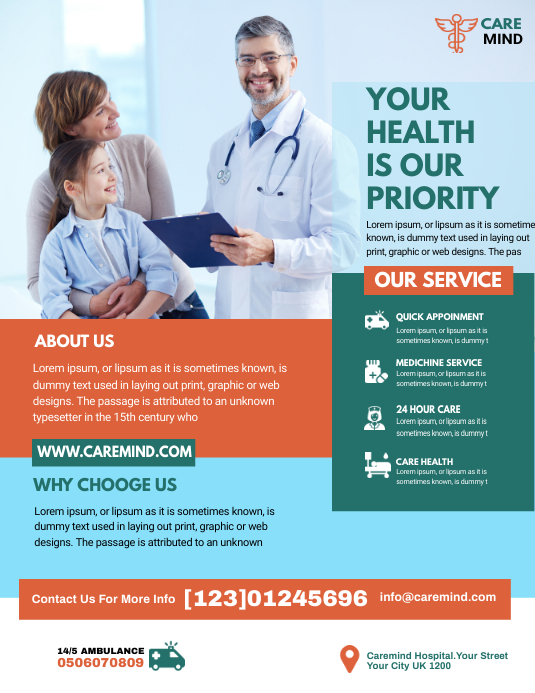 Health Care flyer Ulotka (US Letter) template