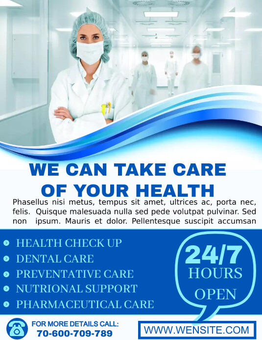 Health care flyer design template | PosterMyWall