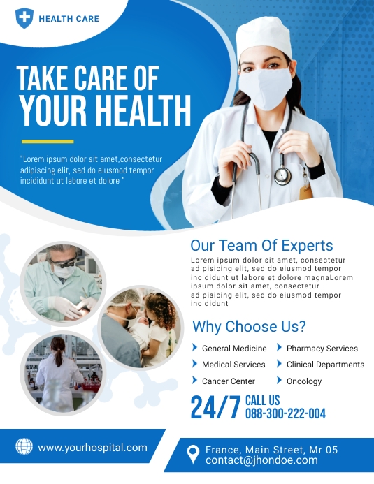 Health Care Flyer Template Iflaya (Incwadi ye-US)