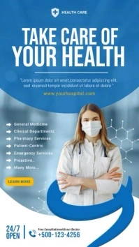 Health Care Instagram Story Post Design template