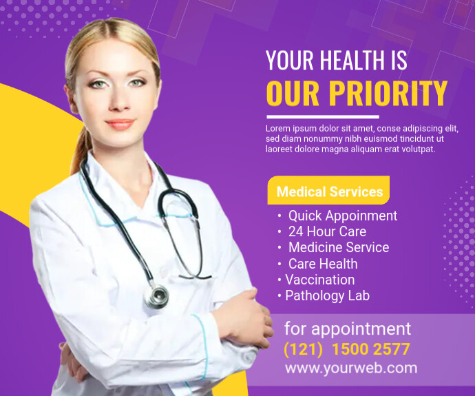 Copy of Health care Medium Rectangle Post | PosterMyWall