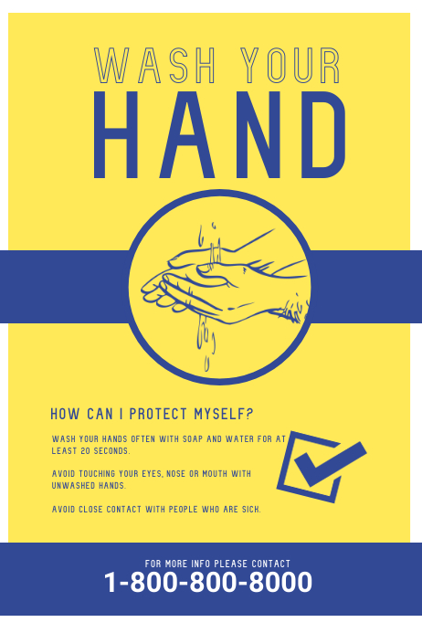 Health Care Poster Template (wash your hand)