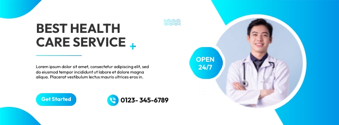 Health Care Service Facebook-coverfoto template