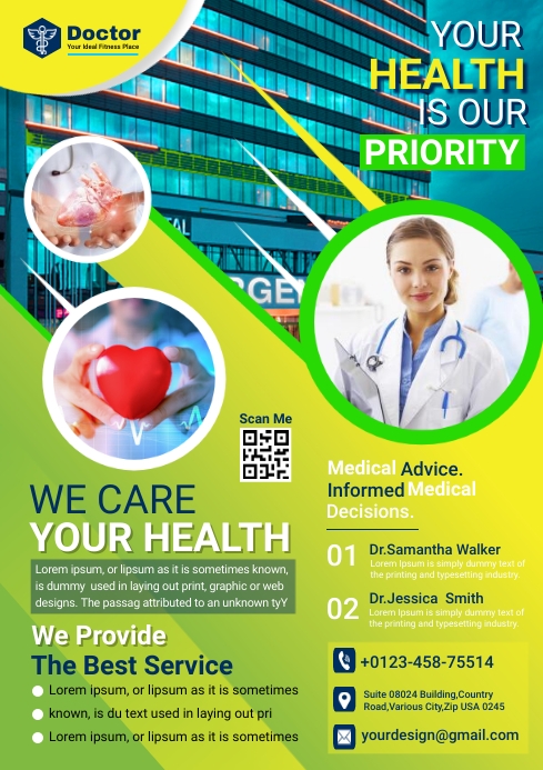 health care service A4 template