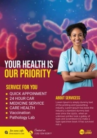 Health care service Flyer A2 template