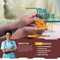 Health Care Services Ad Квадрат (1 : 1) template