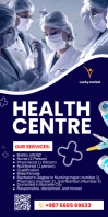 Health Centre Flyer ป้ายโรลอัป 3' × 6' template