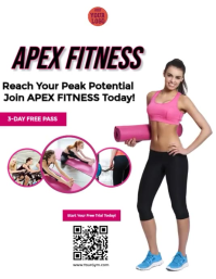 White Fitness Promotion Flyer Template