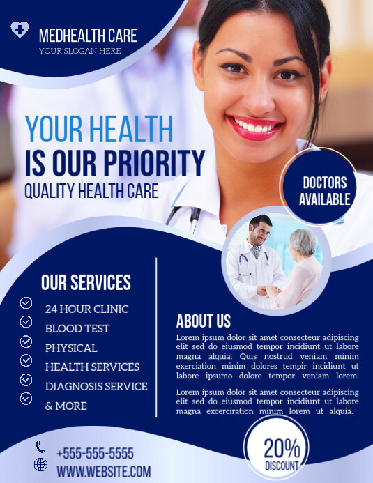 Health Flyer (Letter pang-US) template