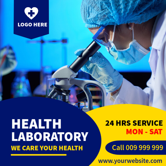 Health Laboratory Ad Post Template | PosterMyWall