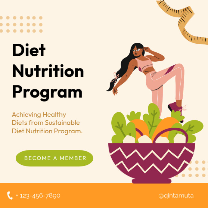 health diet template Instagram Post
