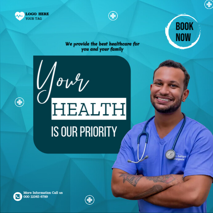Health Doctor Ads Instagram Post template