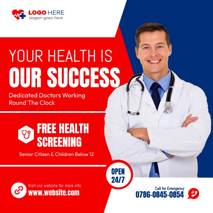 Health Doctor Instagram Ads Template | PosterMyWall
