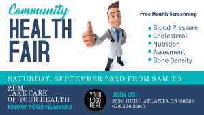 White Health Fair Facebook Cover Video Template