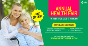 Health Fair Facebook Shared Image template