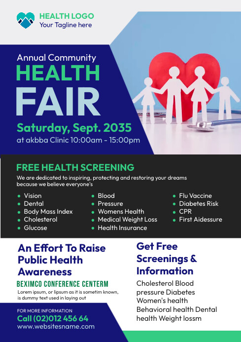 Health Fair Form Sample
