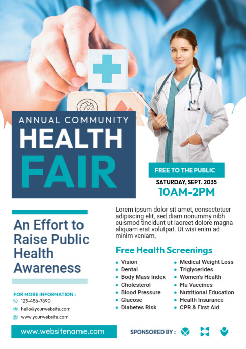 Health Fair Flyer Template Iflaya (Incwadi ye-US)