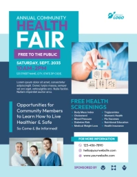 Health Fair Flyer Template for Community and Medical Events