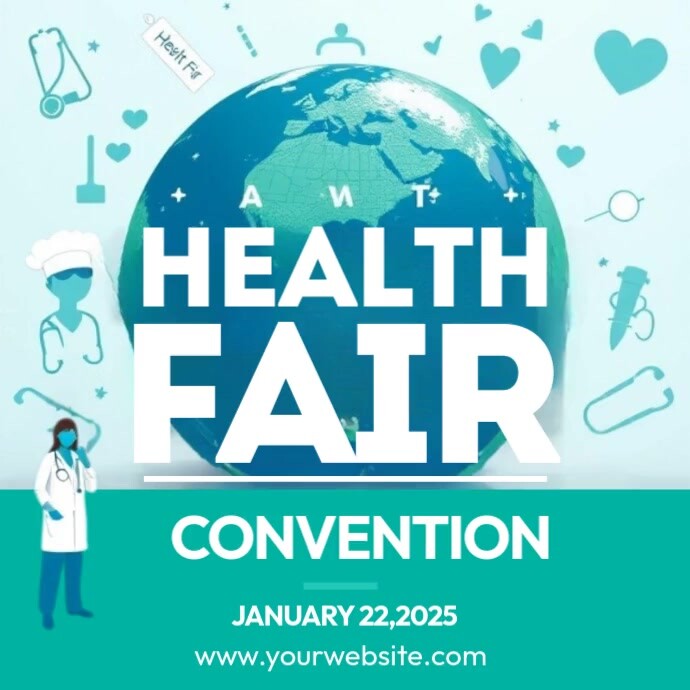 Health Fair Invitation Instagram 帖子 template