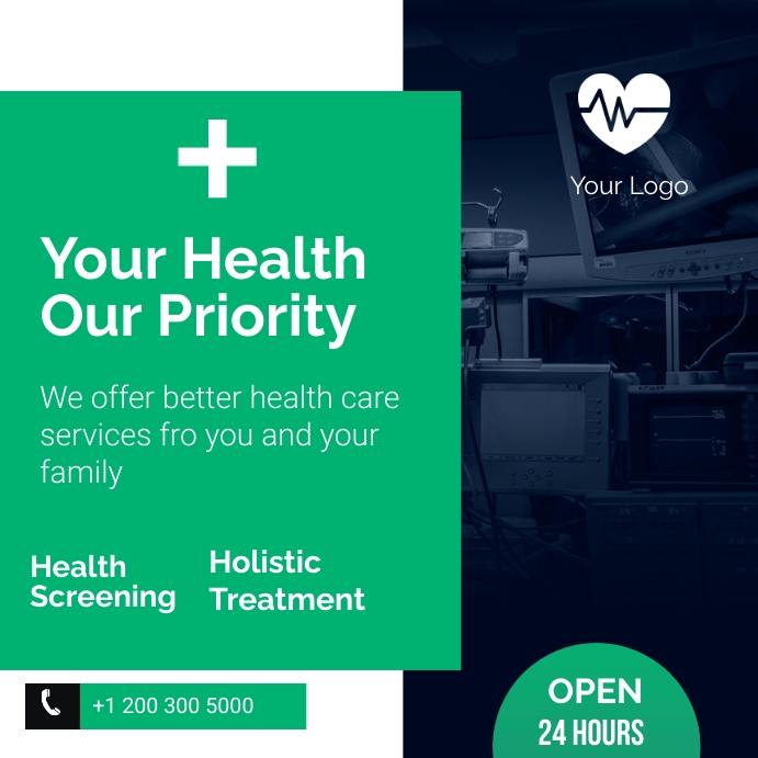Health flyer Instagram Post template