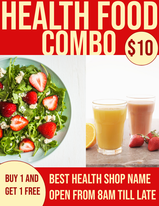 HEALTH FOOD COMBO Template | PosterMyWall
