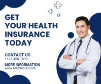 Health Insurance Retângulo grande template