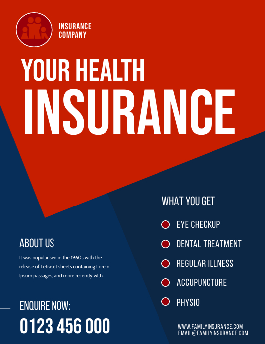 Insurance Policy Flyer HEALTH INSURANCE FLYER Template | PosterMyWall