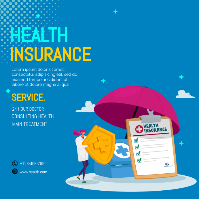 health insurance template PosterMyWall