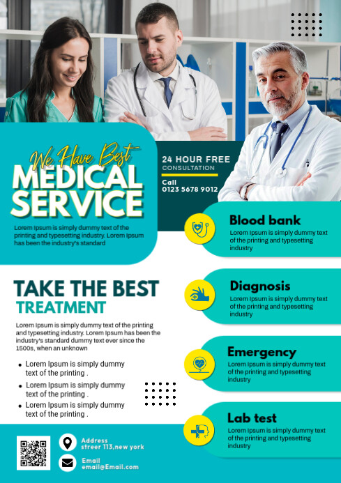 HEALTH MEDICAL SERVICE A3 template