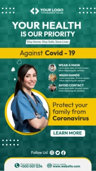 Health Precaution Flyer Instagram Story template