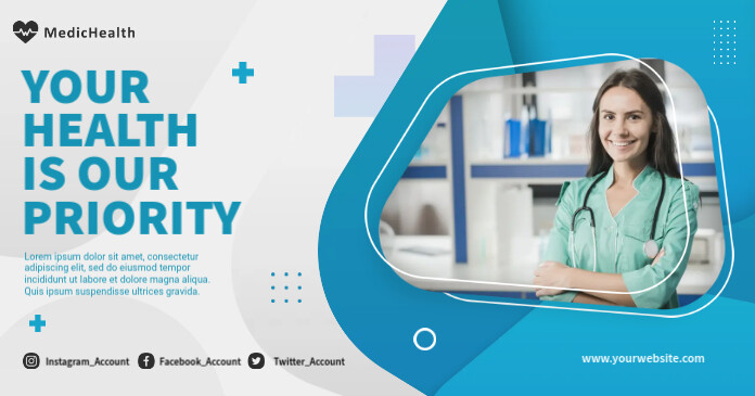 Health Priority Ads Isithombe Esabiwe ku-Facebook template