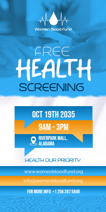 Health Screening Roll up banner Design | Pull up Banner Design Template ...