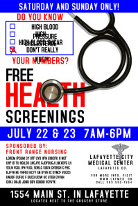 Medical Testing Poster Health Screening Template | PosterMyWall