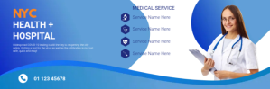 สีน้ำเงิน COVID-19 Testing Awareness Email Header Template