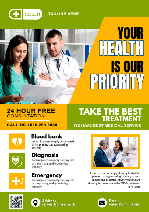 HEALTH SERVICE A3 template