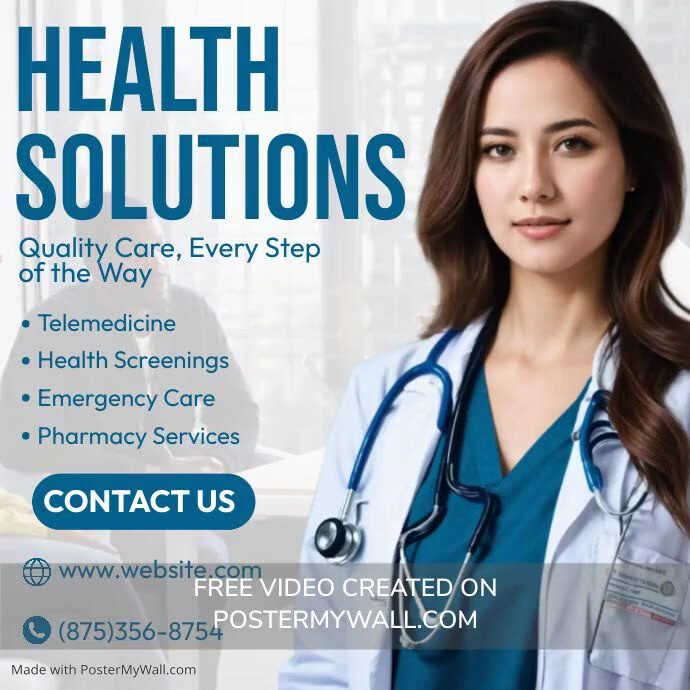 Health Solutions Template PosterMyWall