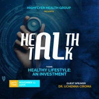 Health talk flyer design Instagram Post template