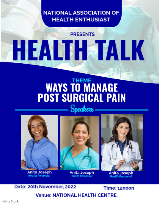 Talk Session Posetr HEALTH TALK FLYER Template | PosterMyWall