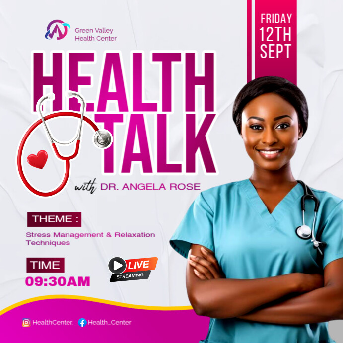Health talk online conference seminar facebook youtube live stream ...