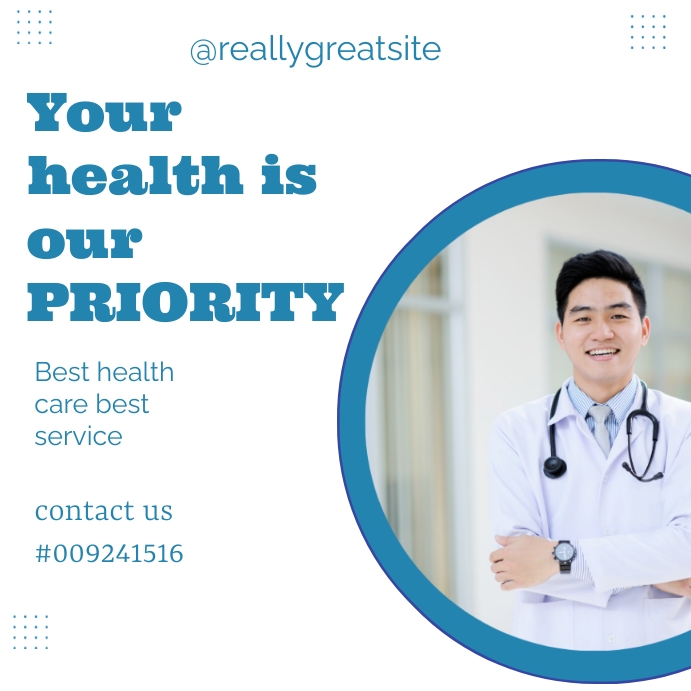 White Health Instagram Ad Template | PosterMyWall