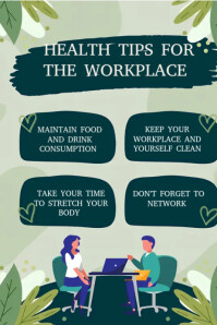 Workplace Health tips Template | PosterMyWall