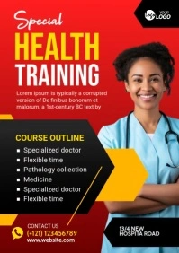 Health training ad A5 template