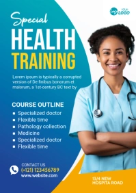 Health Training course ad A5 template