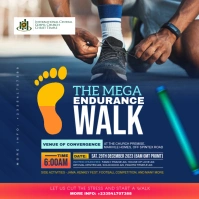 Health Walk, Fitness Flyer Instagram Post template