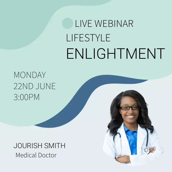 Health Webinar, Health Conference Square (1:1) template
