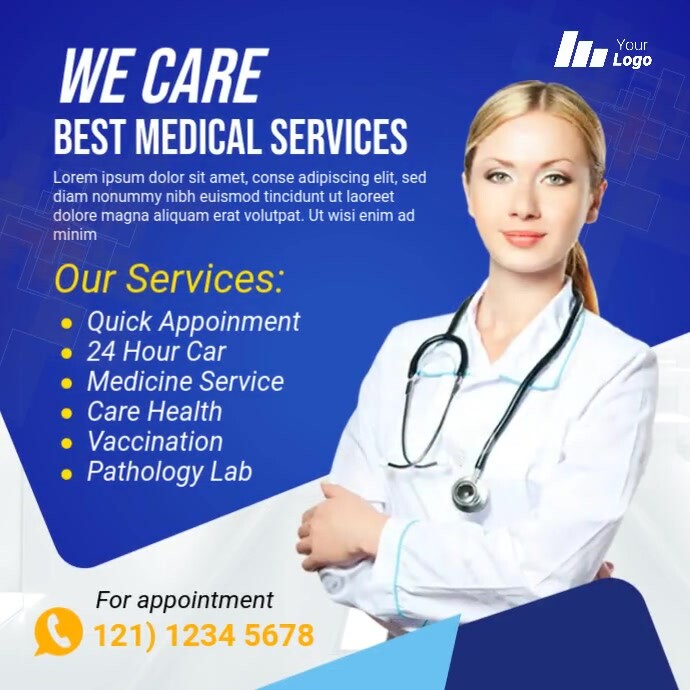 Health Insurance Promoting Adds Healthcare Center Ads Template | PosterMyWall