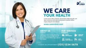 Healthcare Center Advert Post di Twitter template