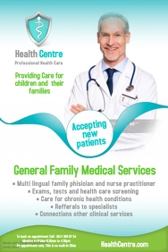 healthcare centre poster template 76fd21551222acd74de1b7cf089dc03a