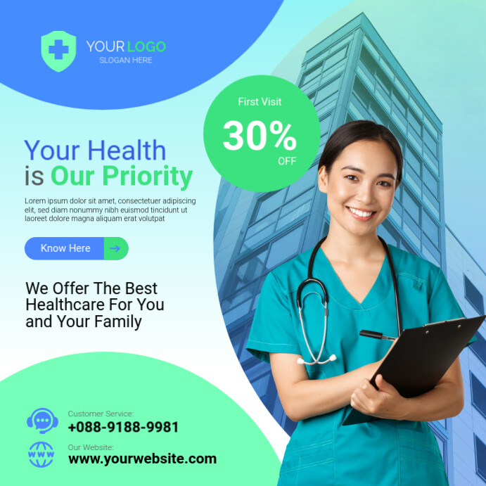 Healthcare Service Ads Poster Flyer Template | PosterMyWall
