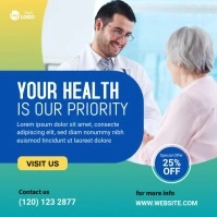 Healthcare service banner ad Pos Instagram template